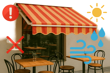Маркизы для кафе и террас (HoReCa): как расширить посадку и не получить «проблемную зону»